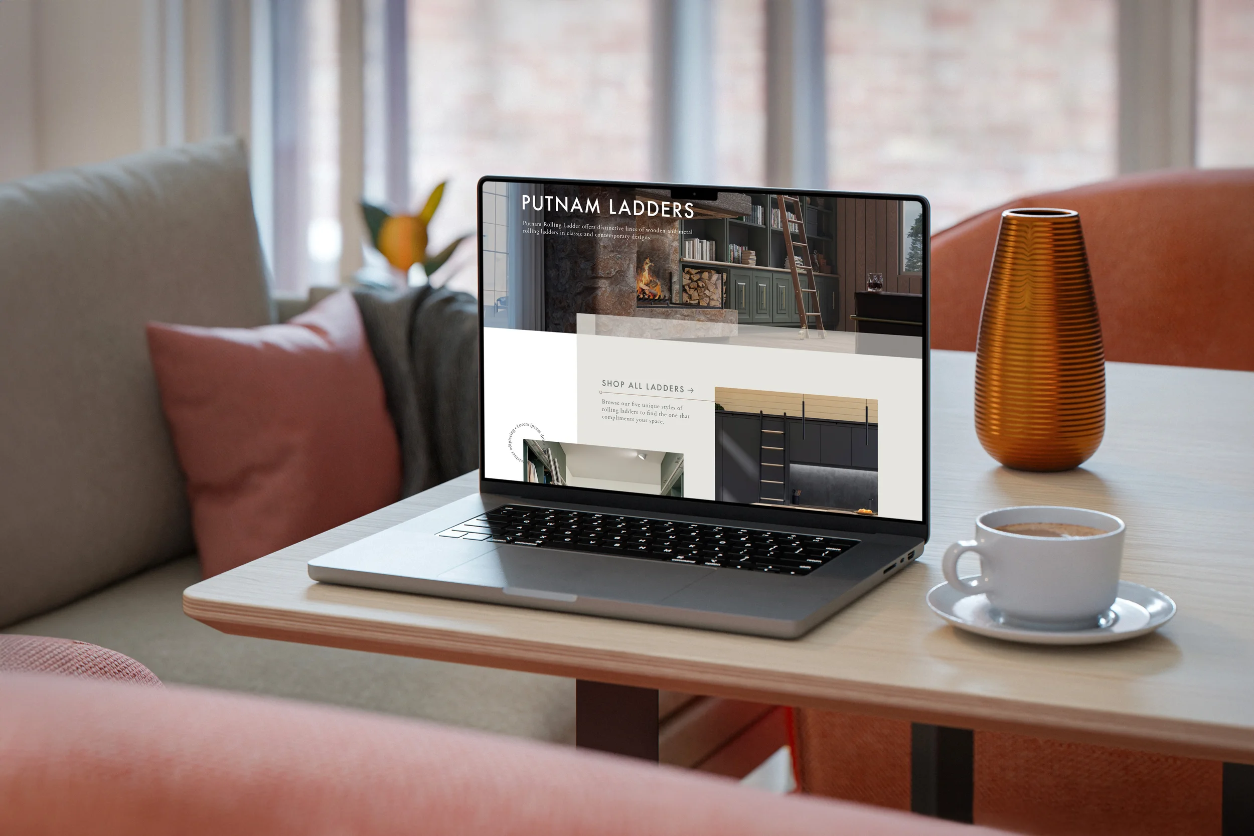 Putnam Rolling Ladders website mockup