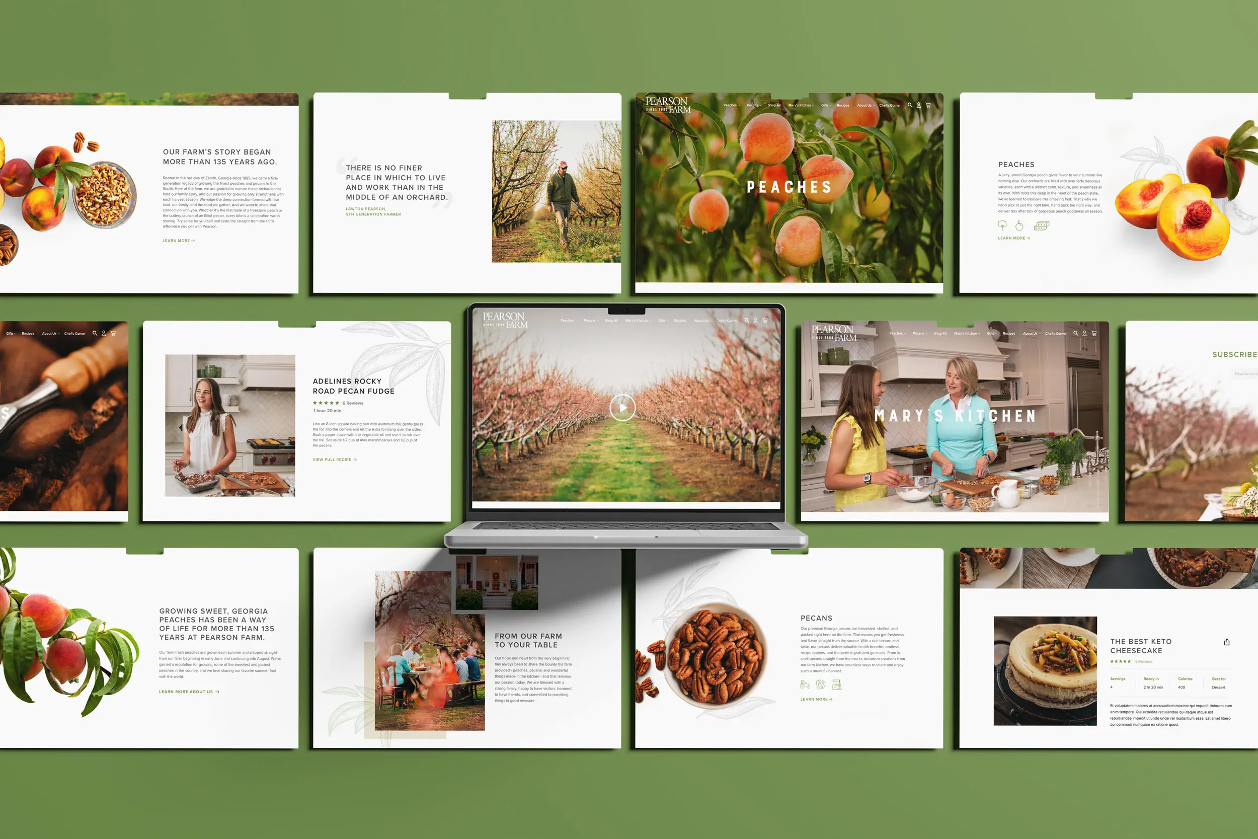 pearson farm website mockup