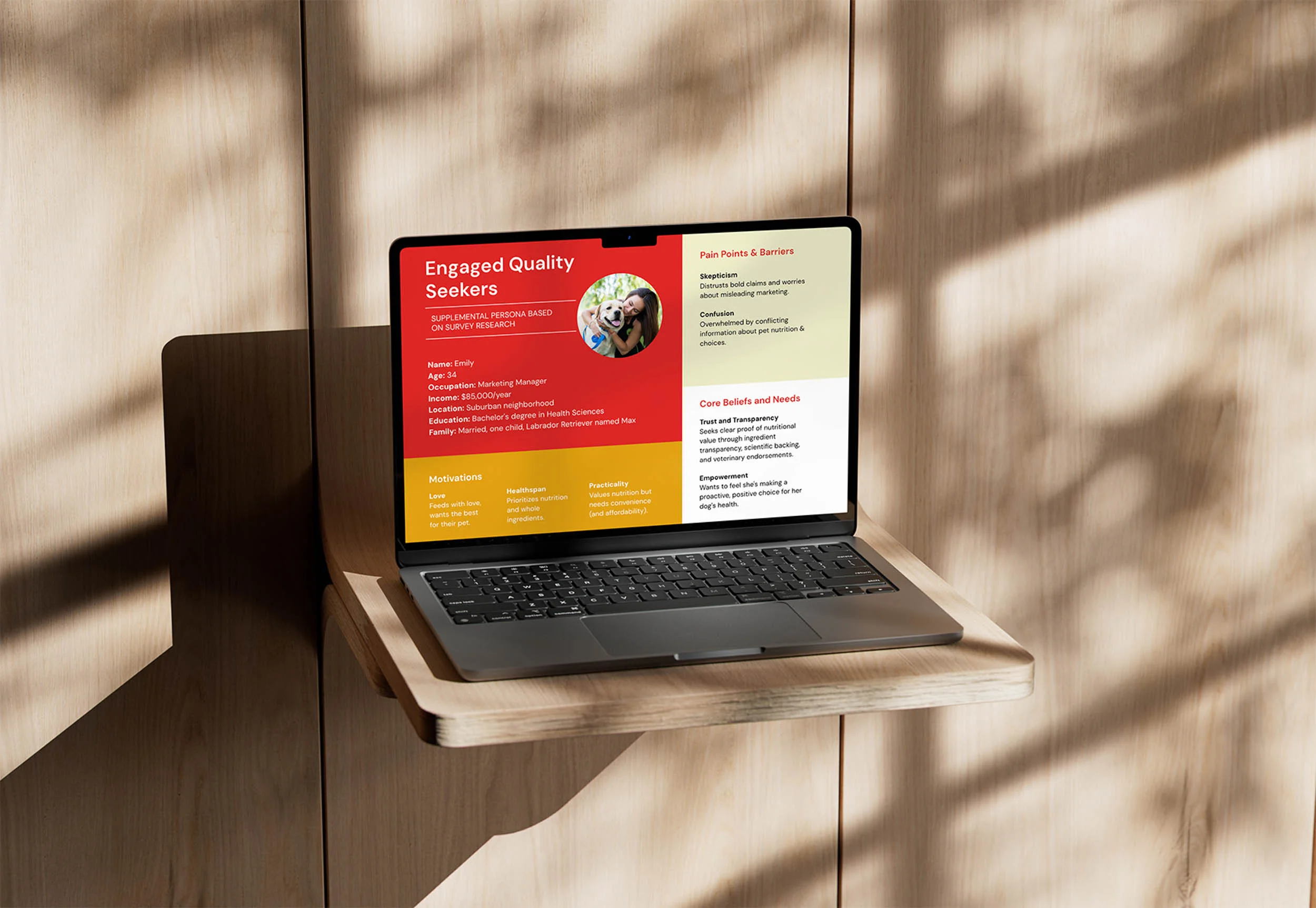 laptop with research