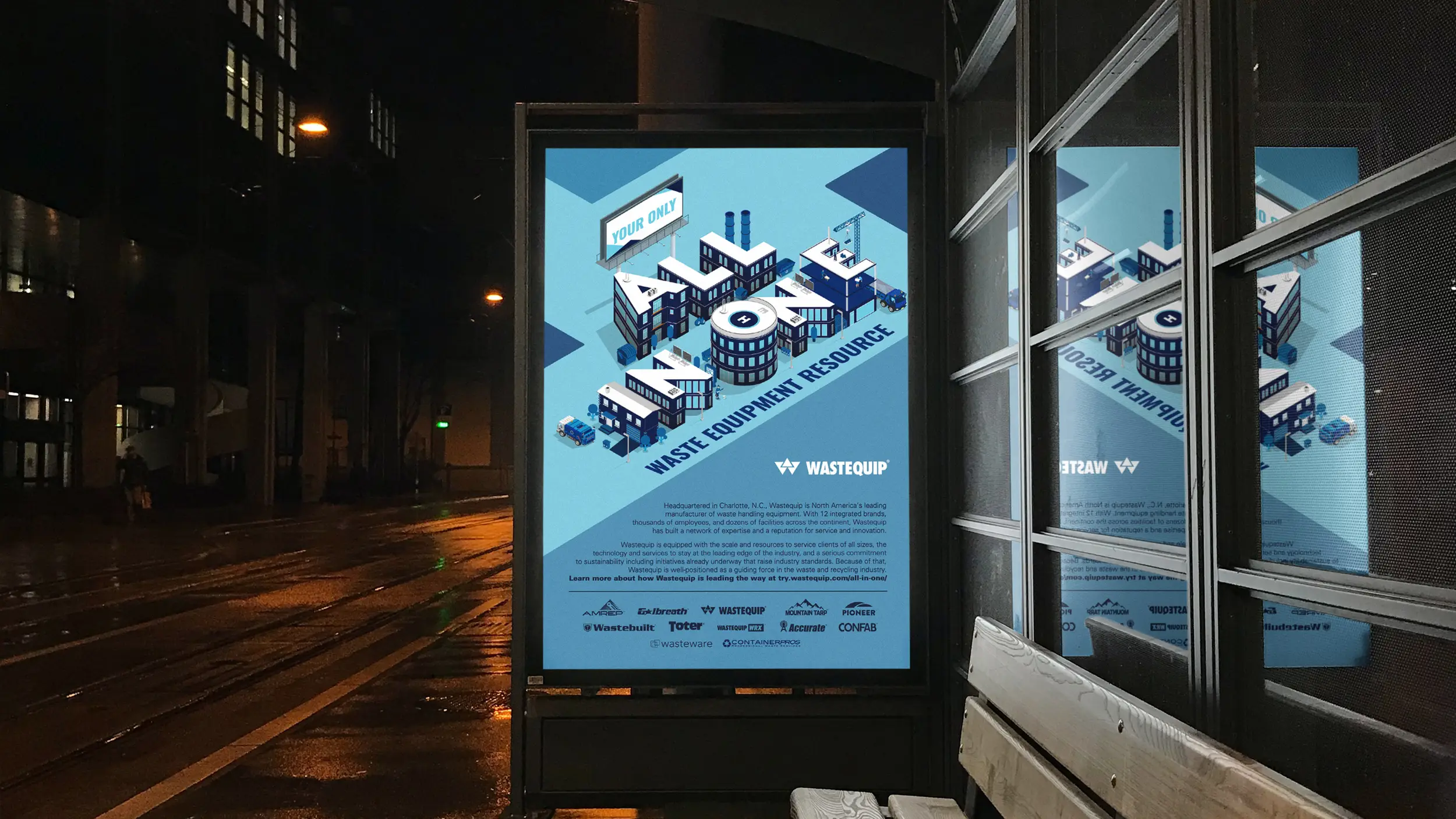 wastequip outdoor board mockup