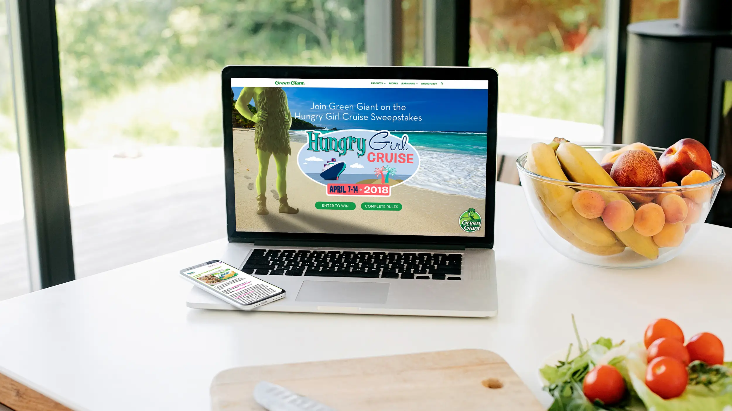 green giant sweepstakes website mockup