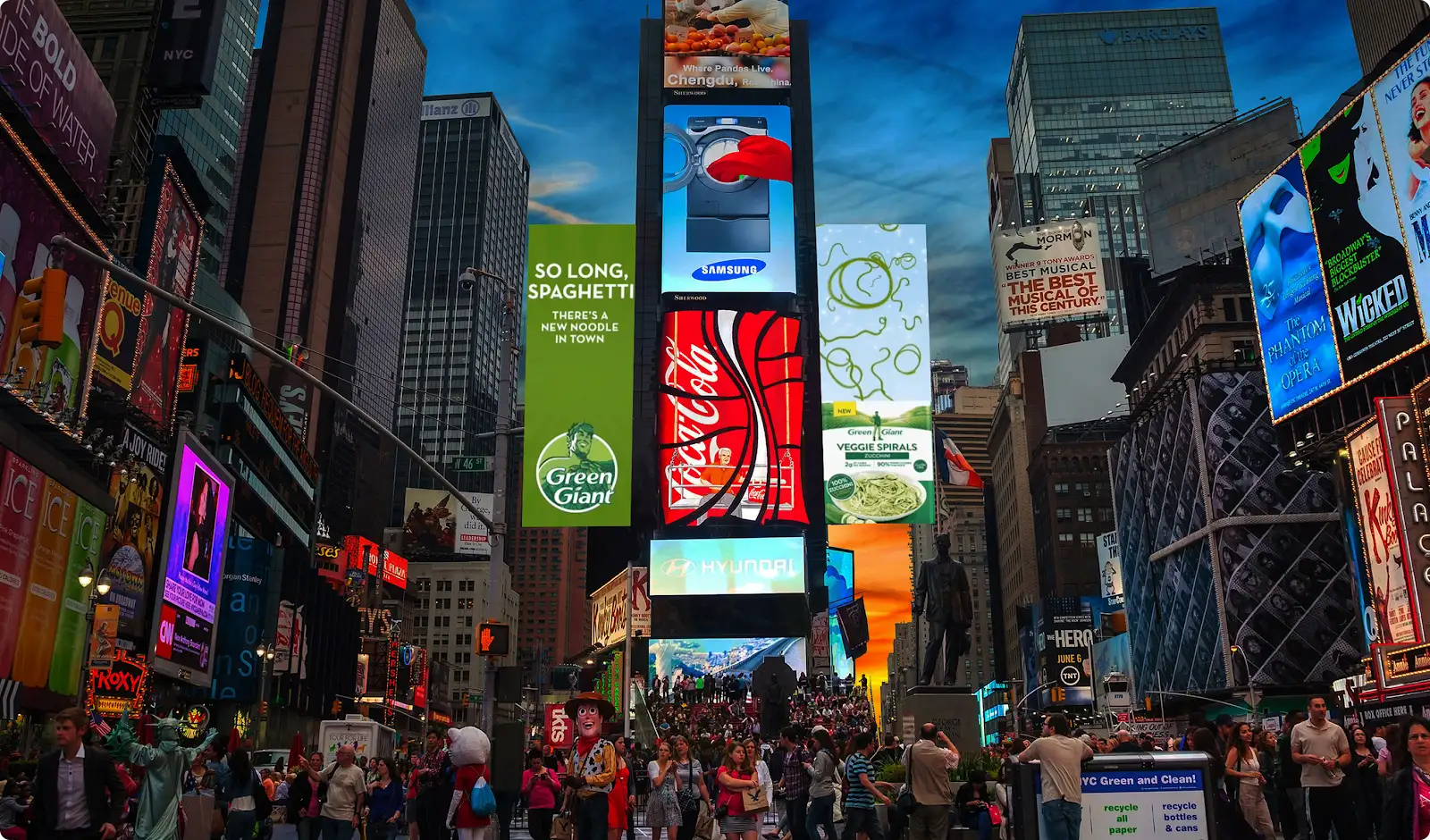 New York Time Square Green Giant billboard