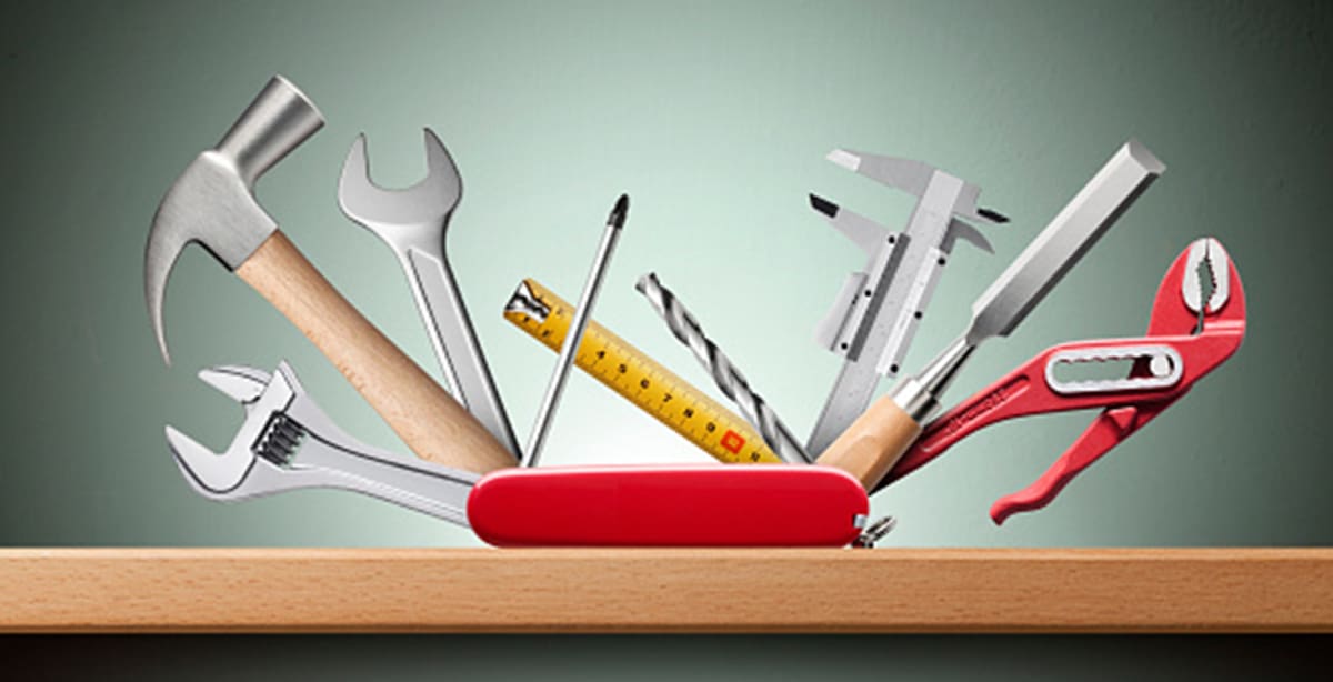 Tools coming out of a pocket knife