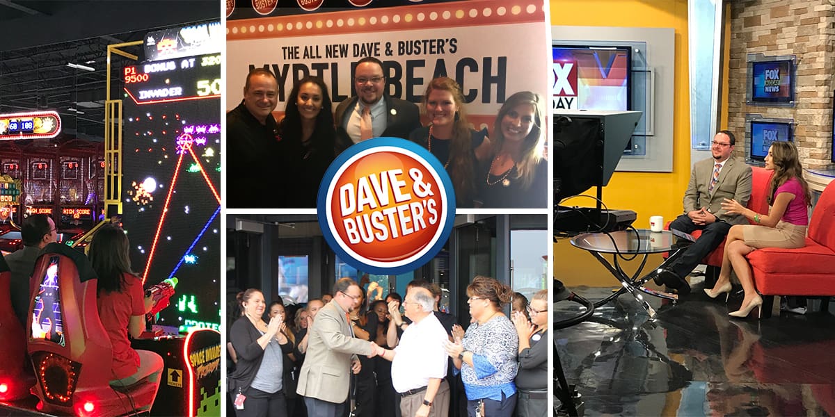 Team photo at Dave & Busters