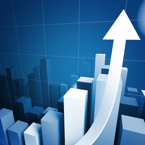 Graph with upward arrow