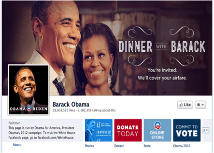 Obama FB page