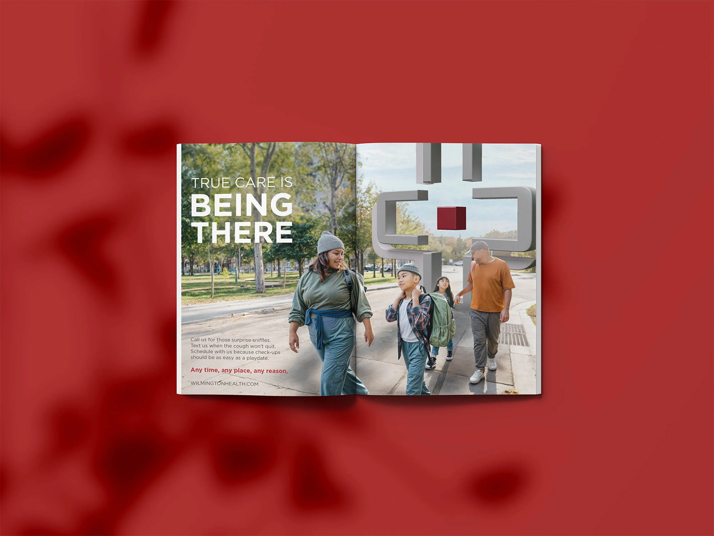 wilmington health print ad mockup