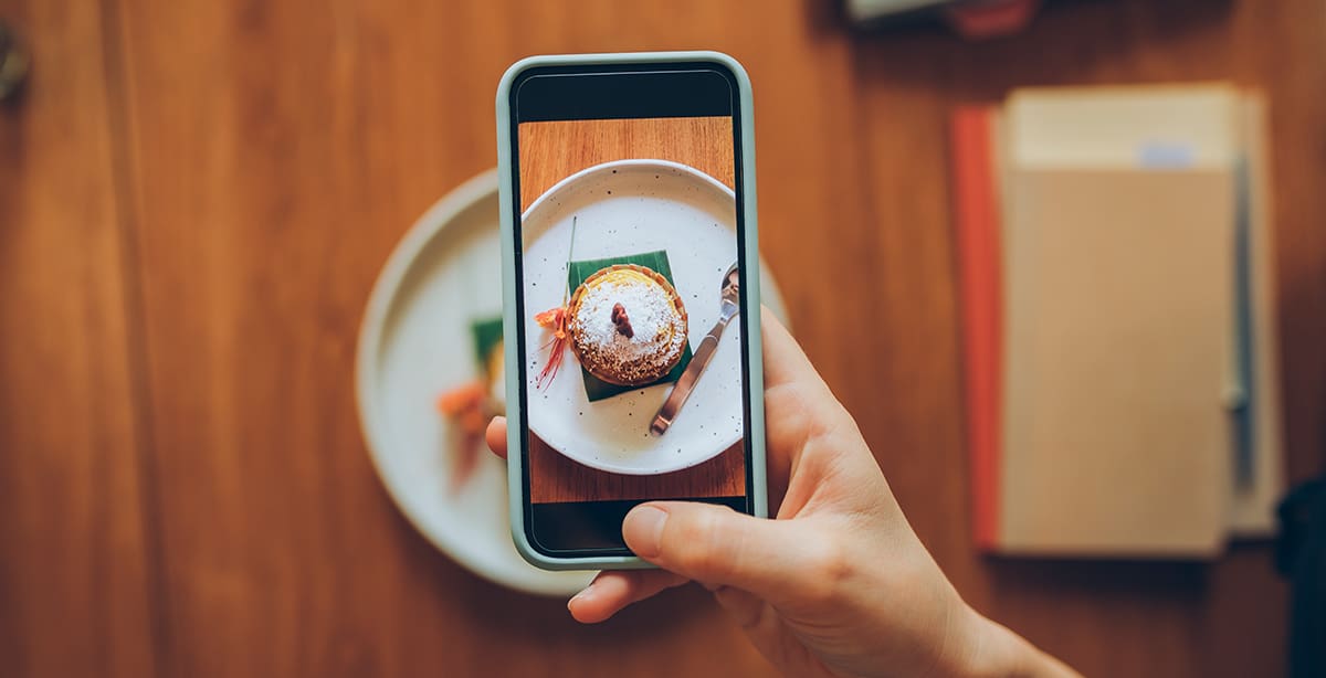 Taking Picture of Food on Phone