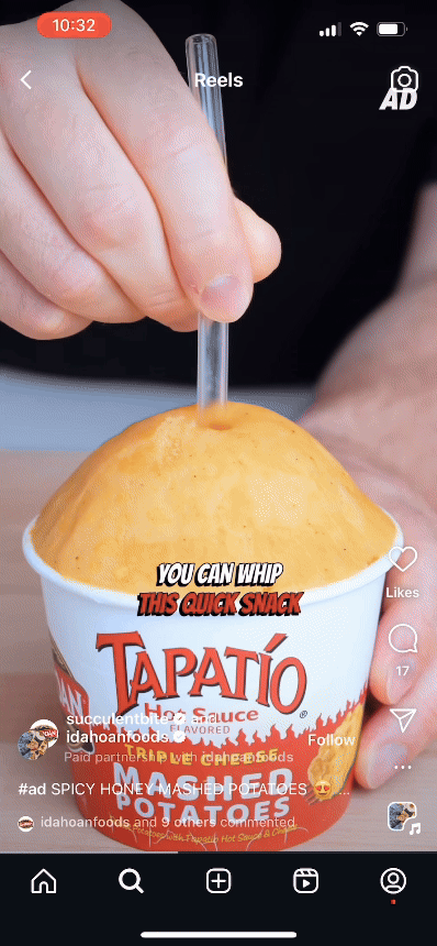 tapatio idahoan foods mashed potato volcano