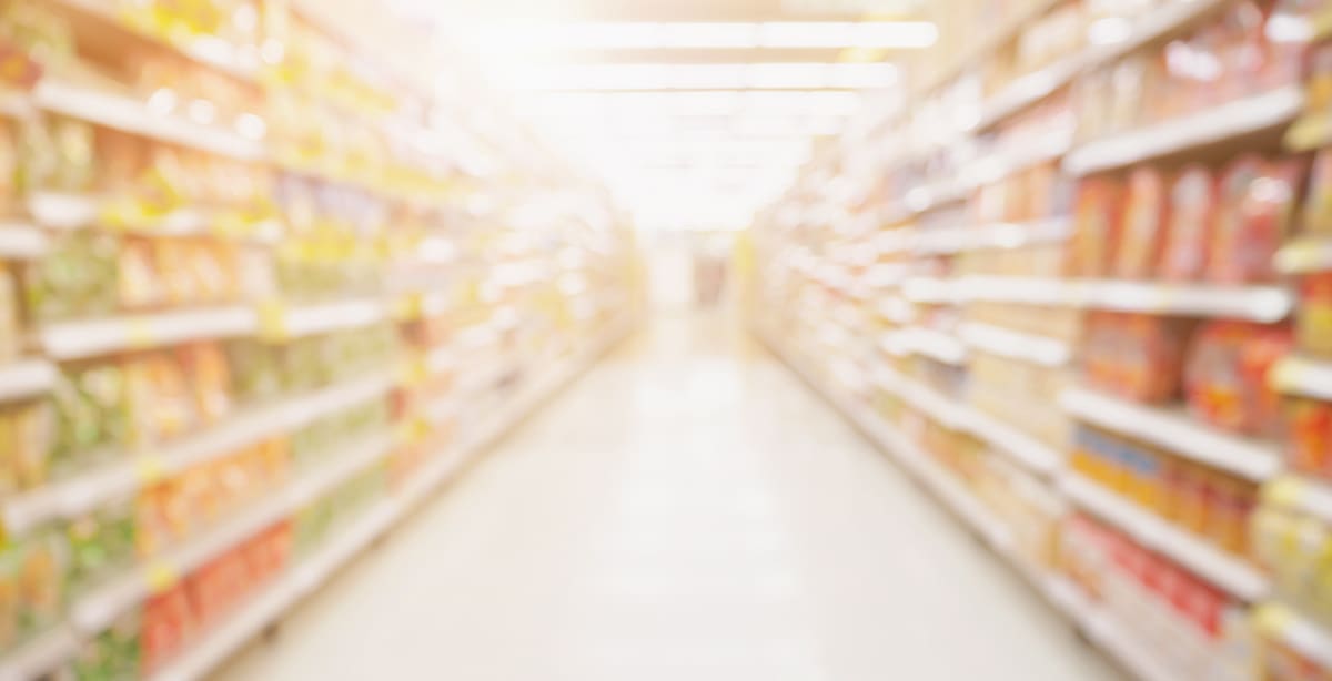 Shopping market aisle