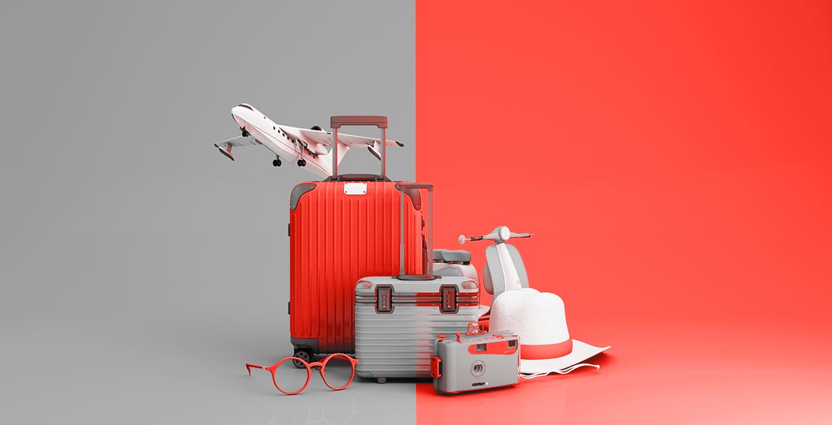 Graphic of travel gear