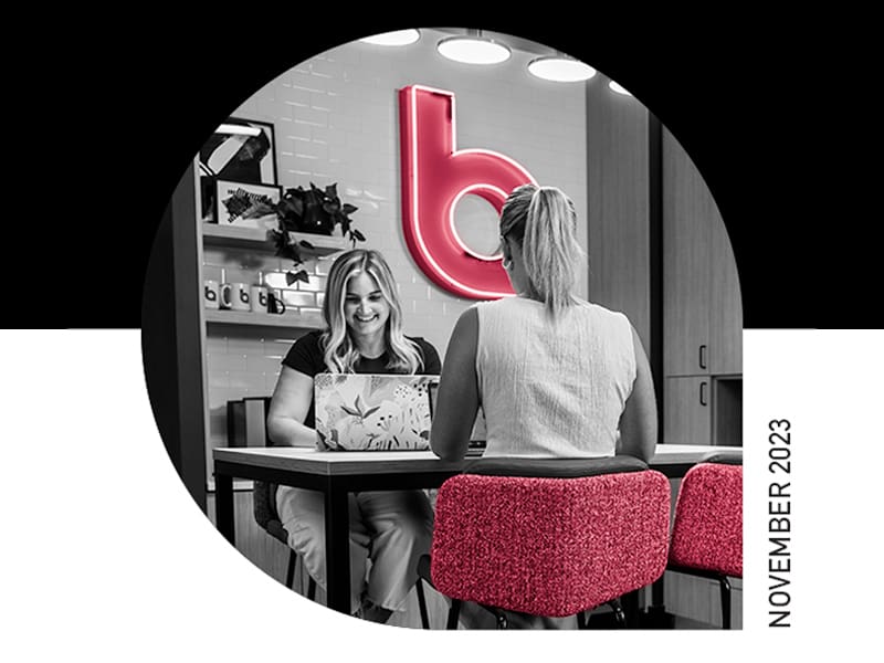 Women working on a marketing campaign