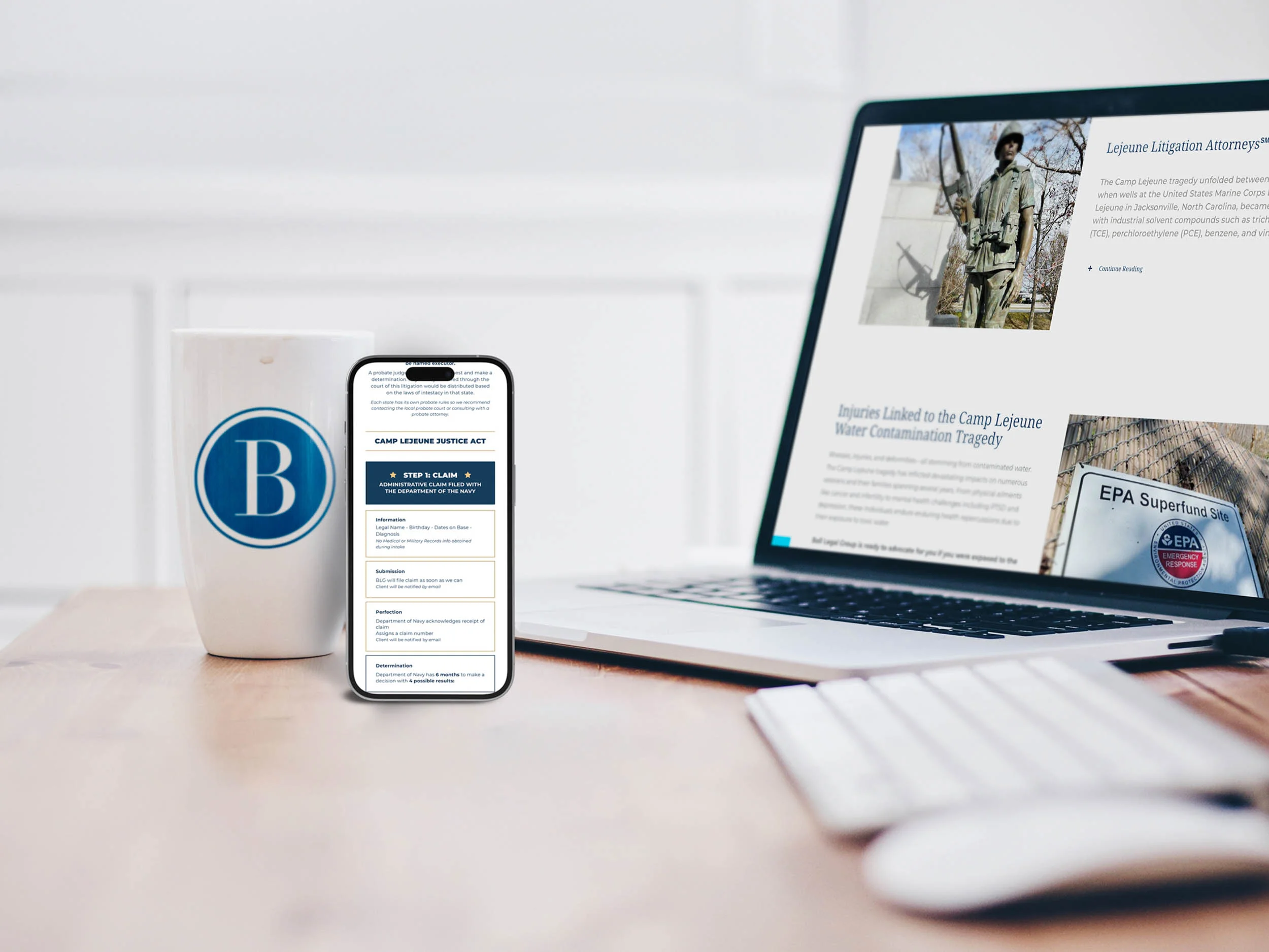 bell legal website mockup