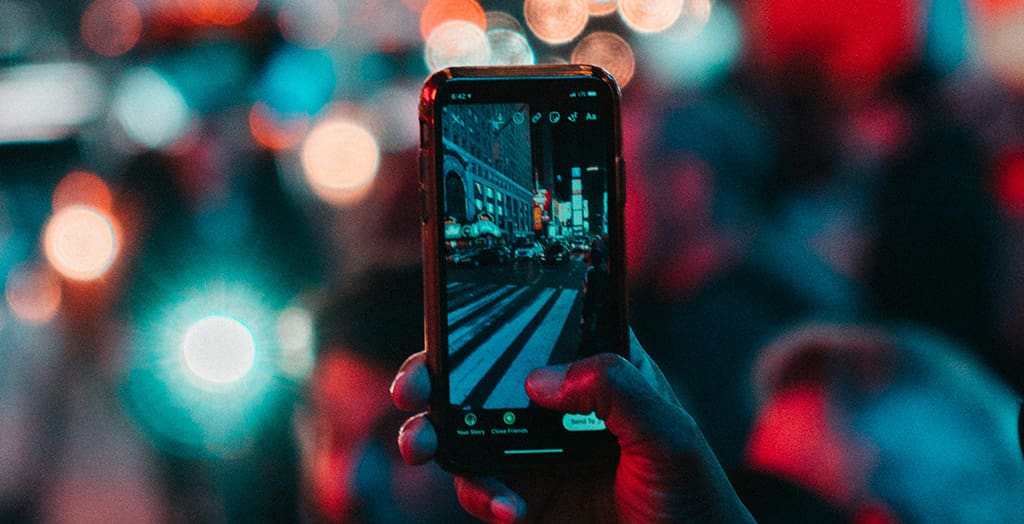 Person using smartphone