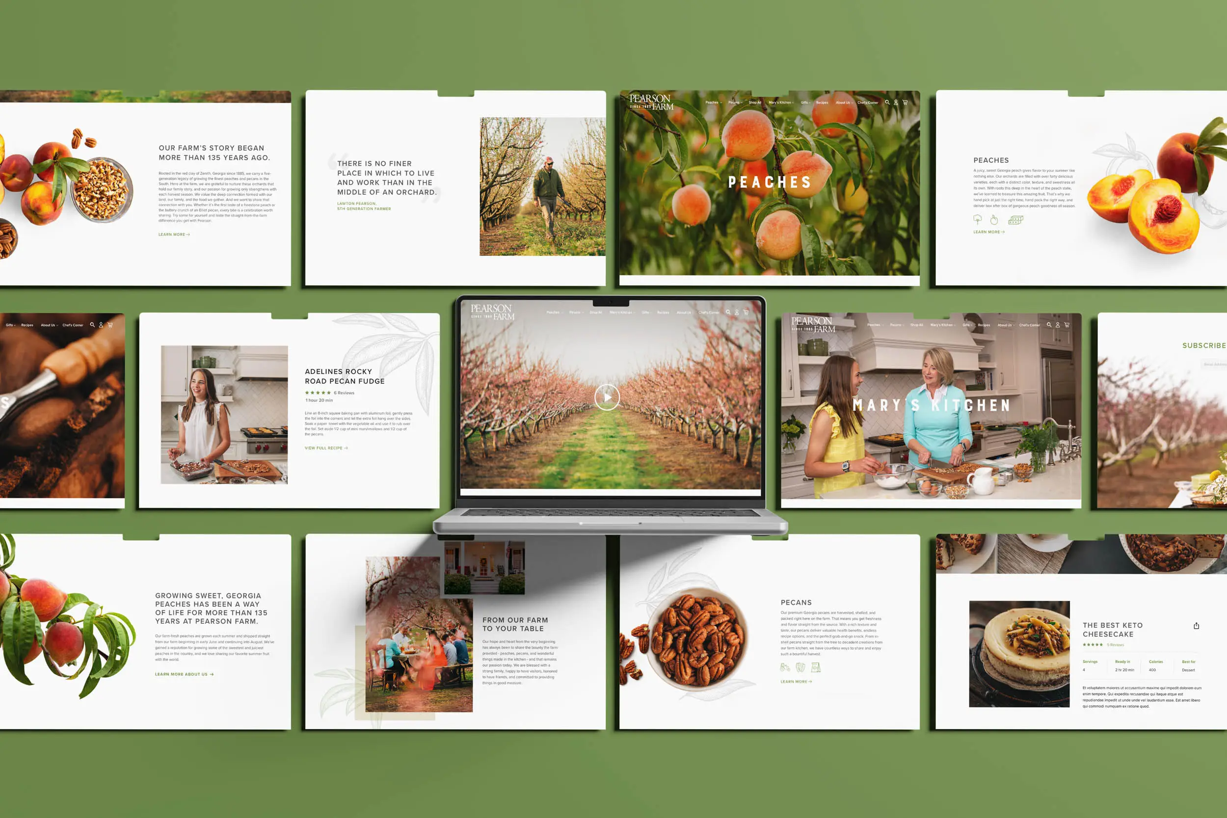 pearson farm website mockup