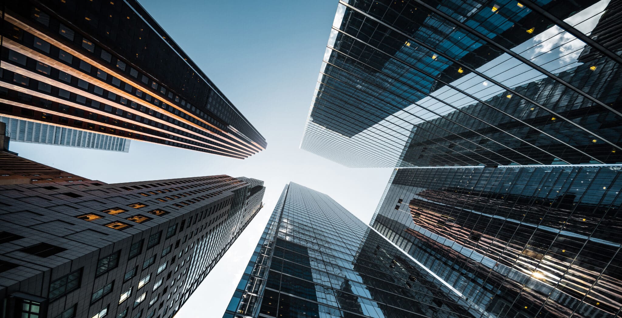 skyscrapers angle up