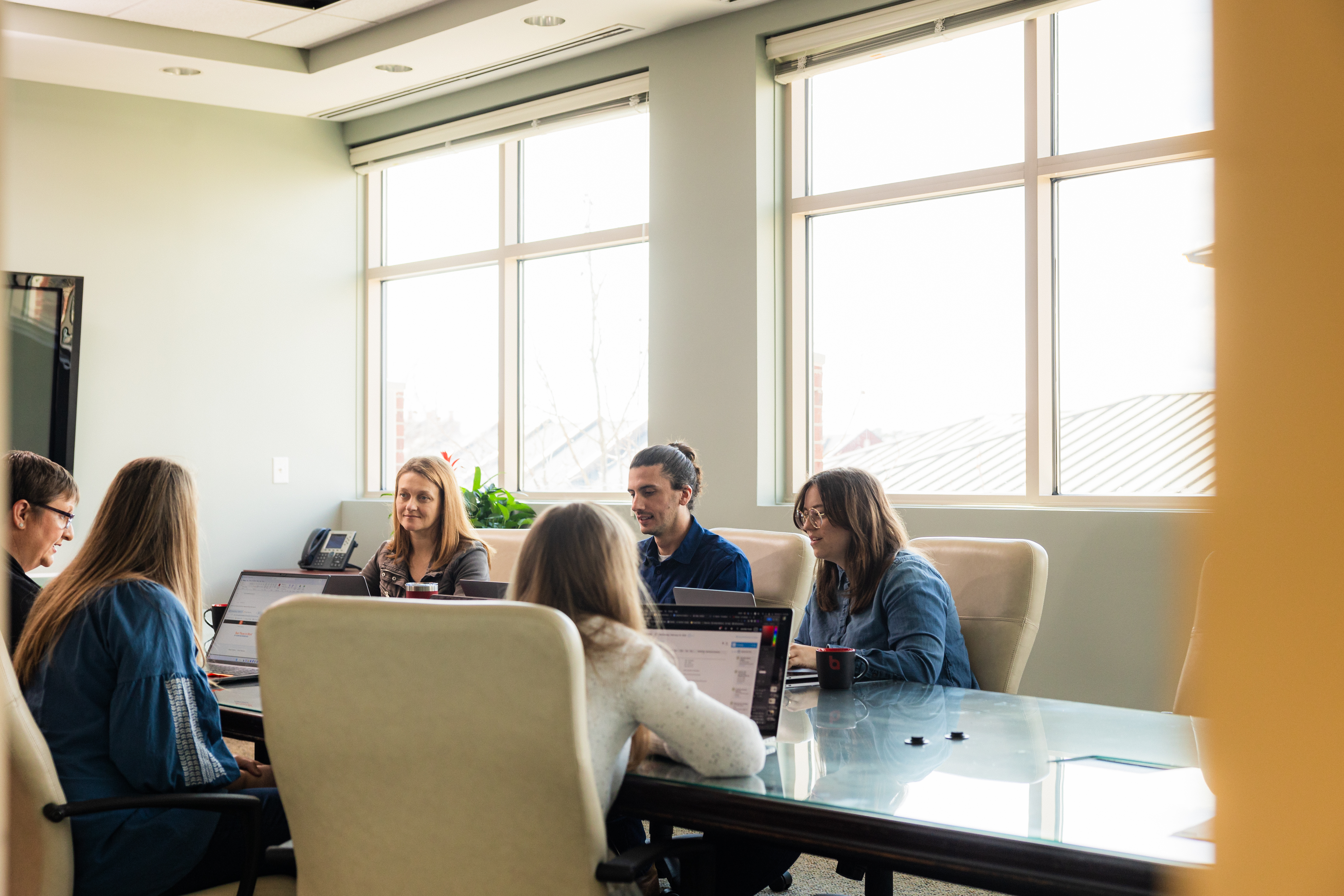 Group sitting at table