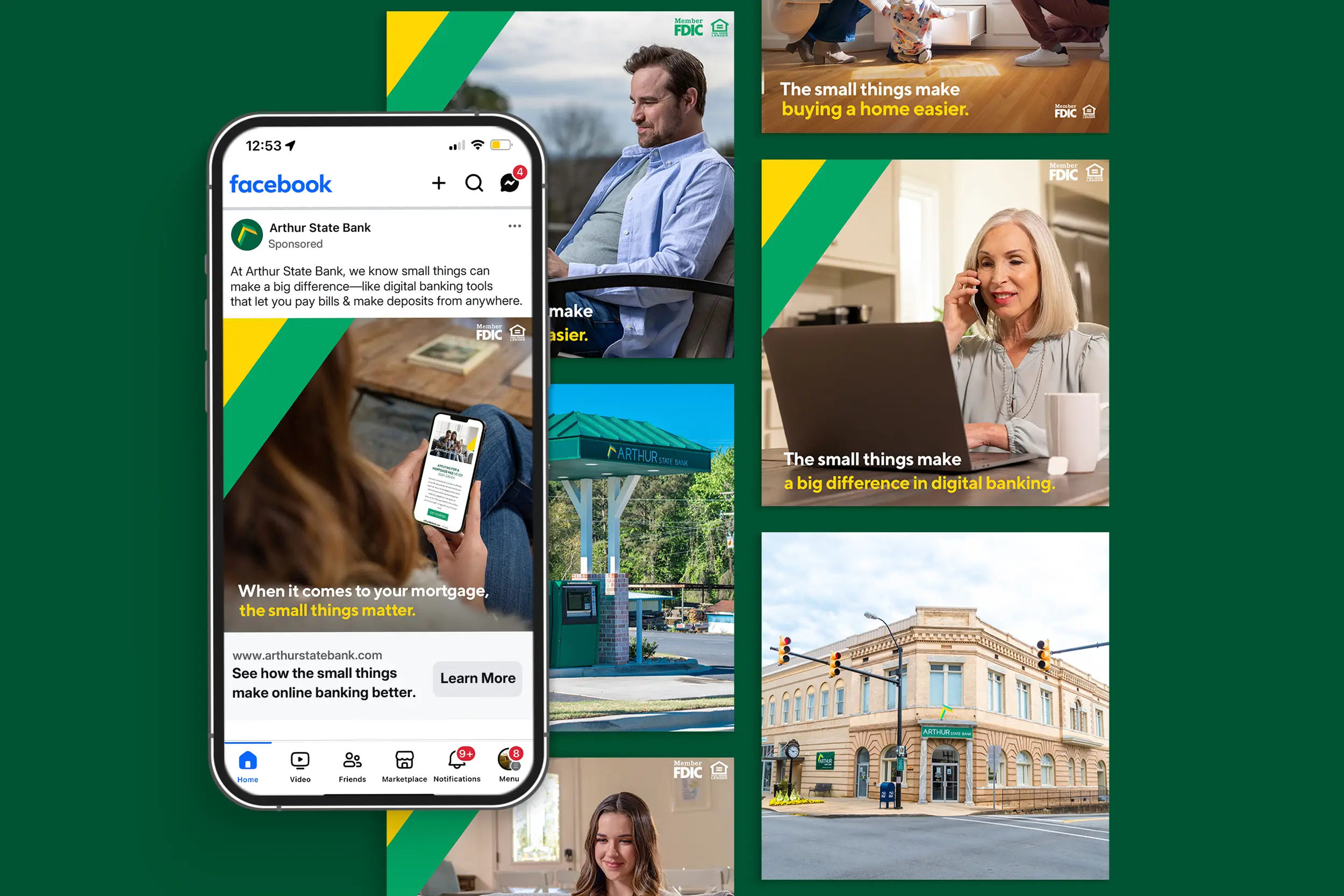 arthur state bank social mockups