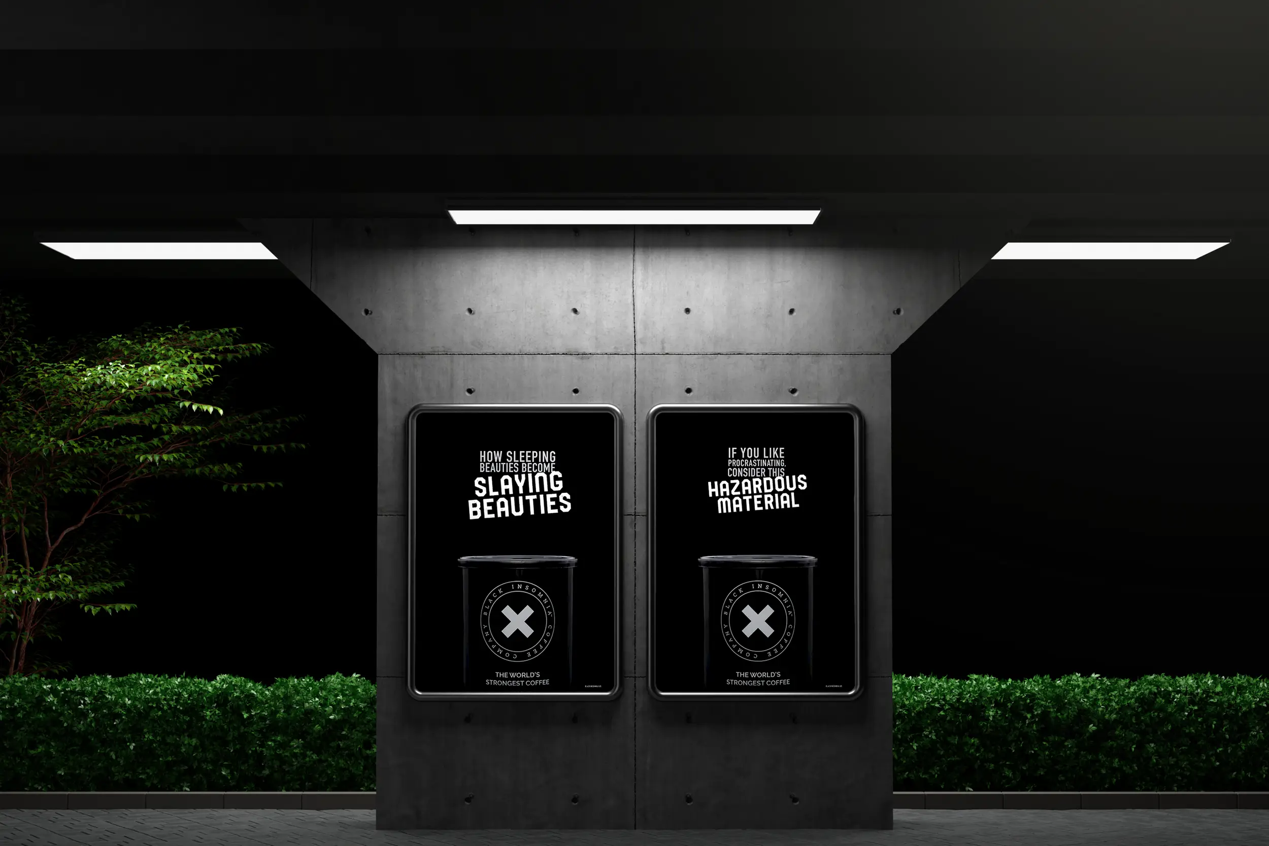 black insomnia poster mockups