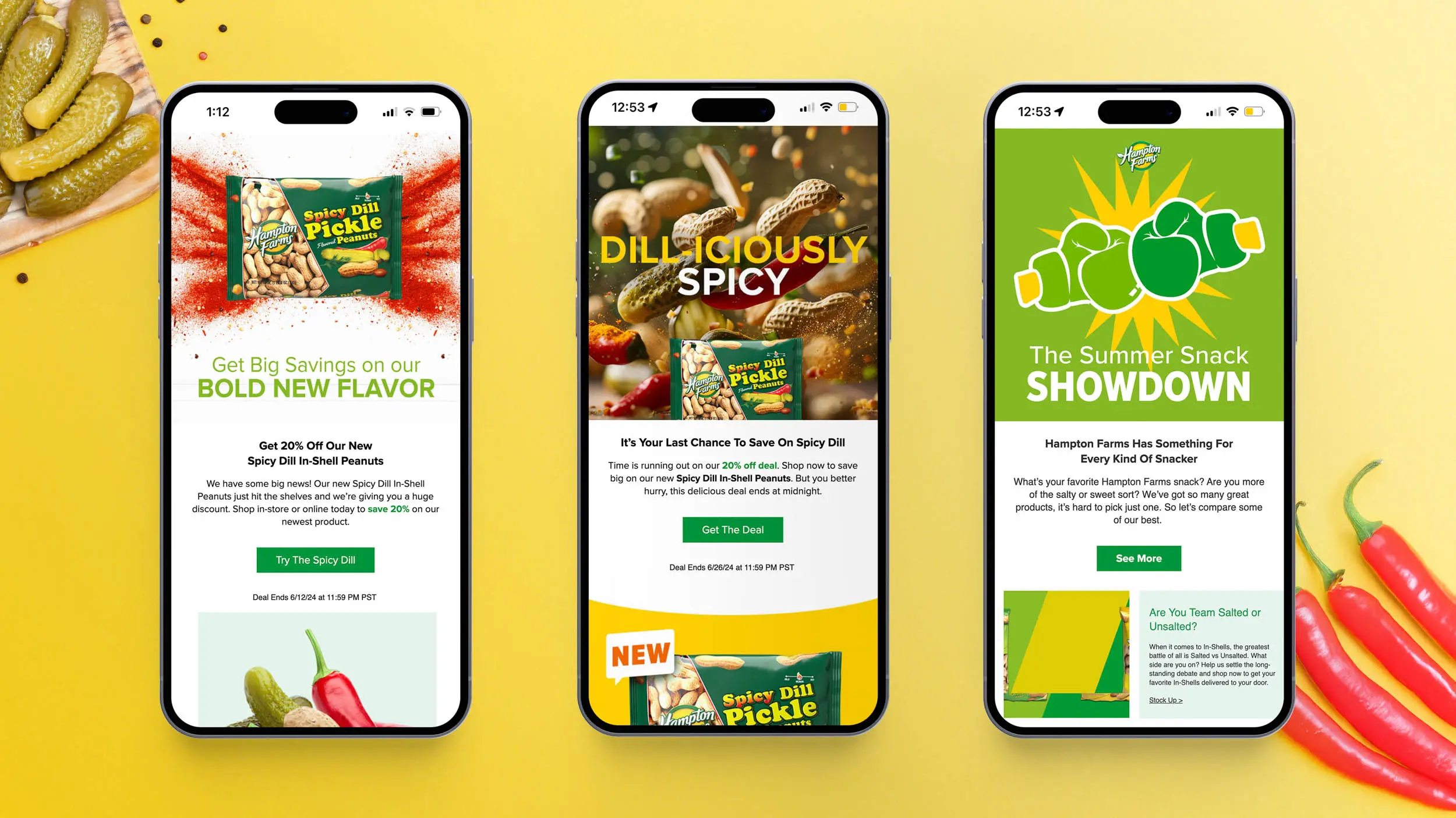 hampton farms email mockups
