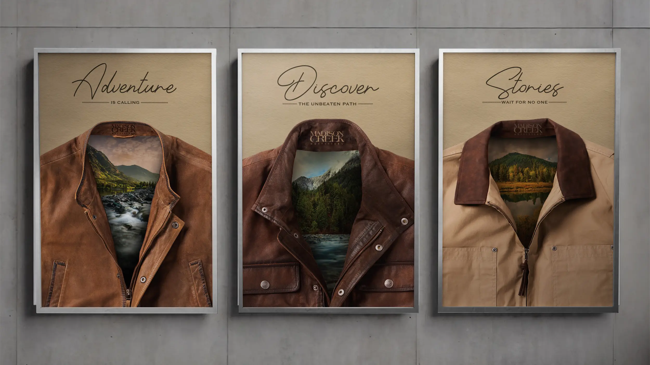 madison creek outfitters poster mockup