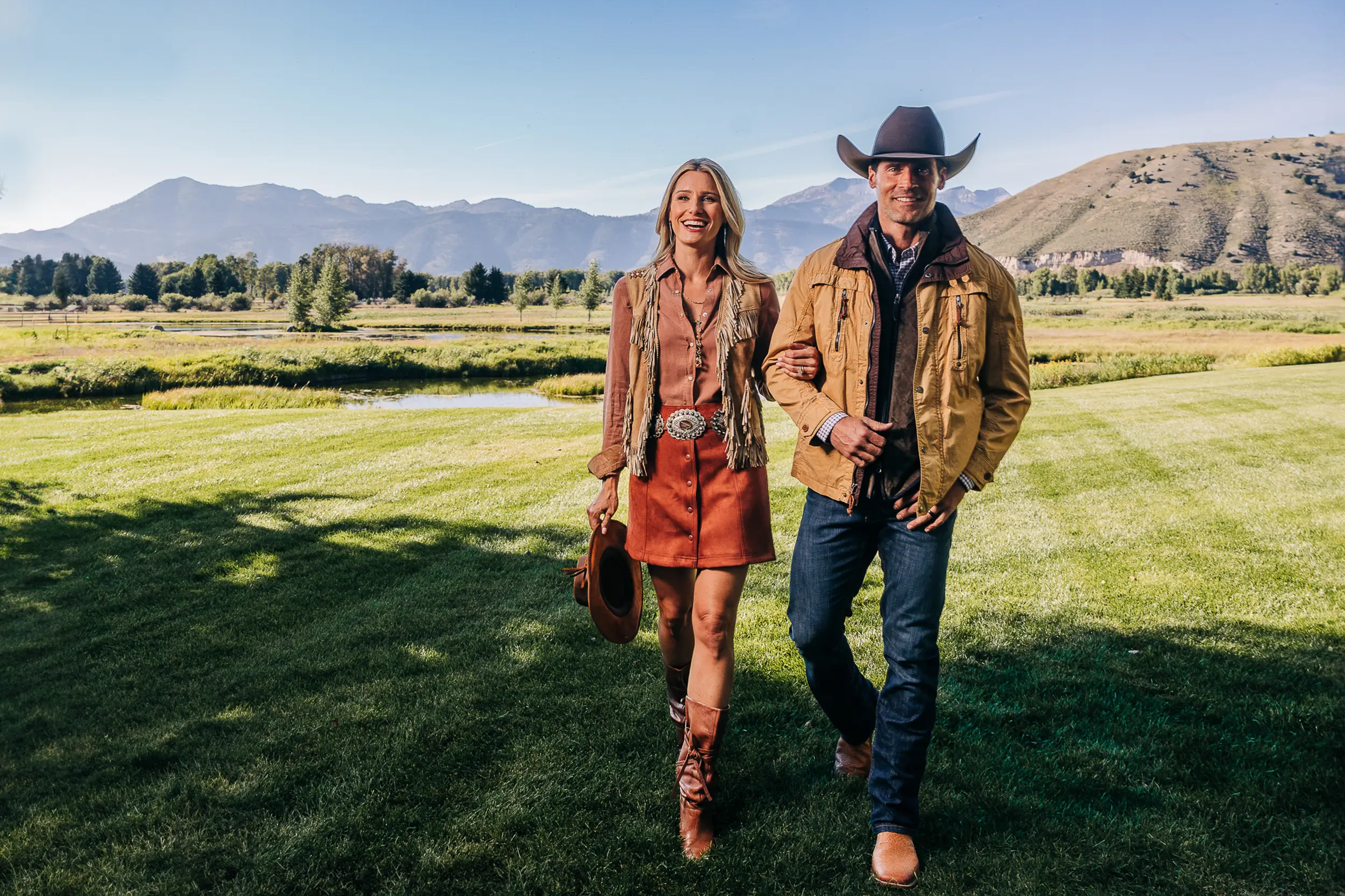 couple in western wear