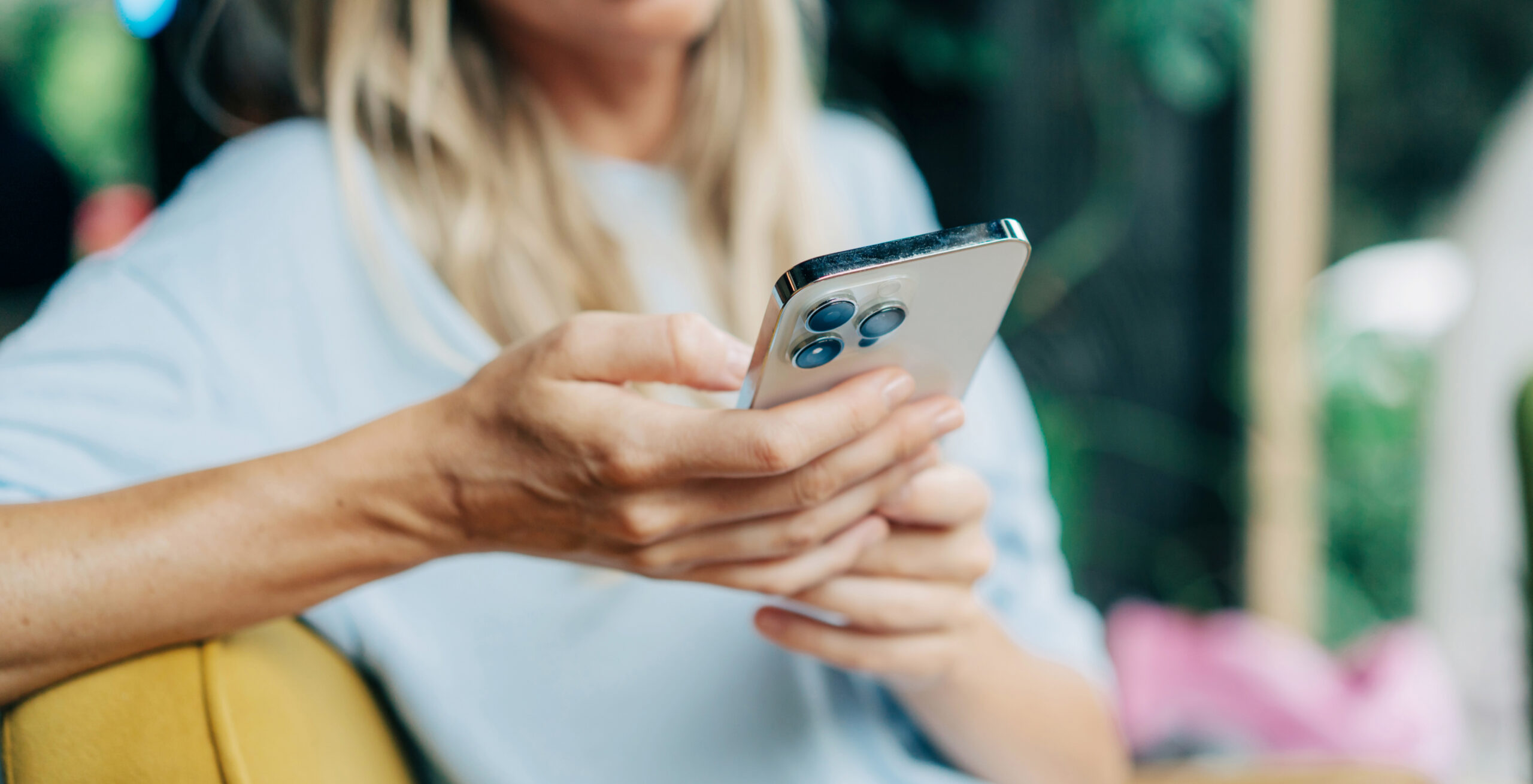 Lady looking at phone