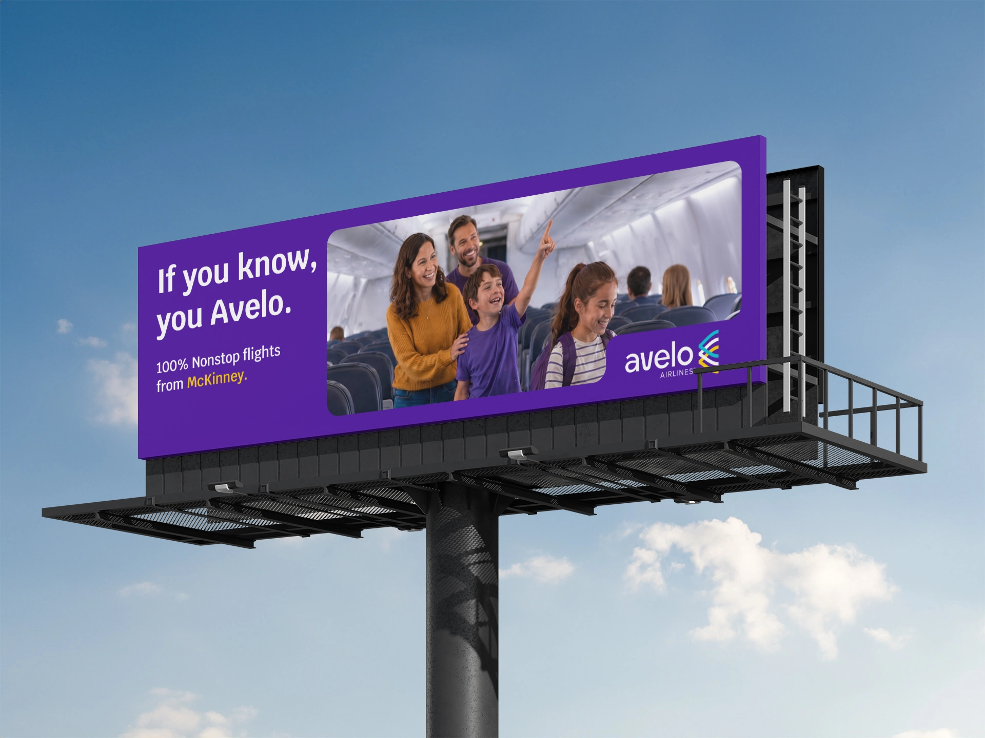Avelo Airlines billboard