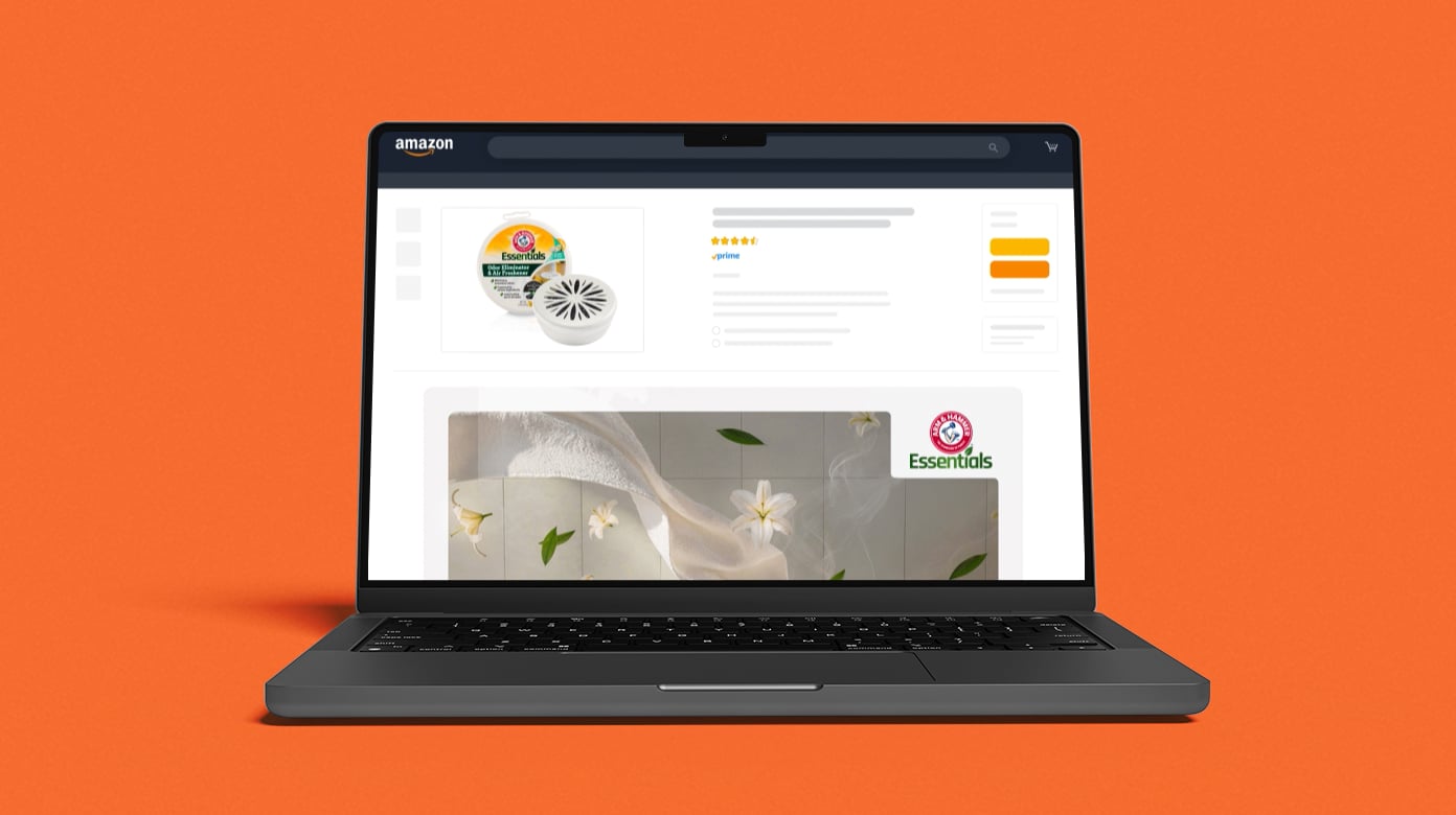 Amazon A+ Content laptop orange